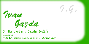 ivan gazda business card